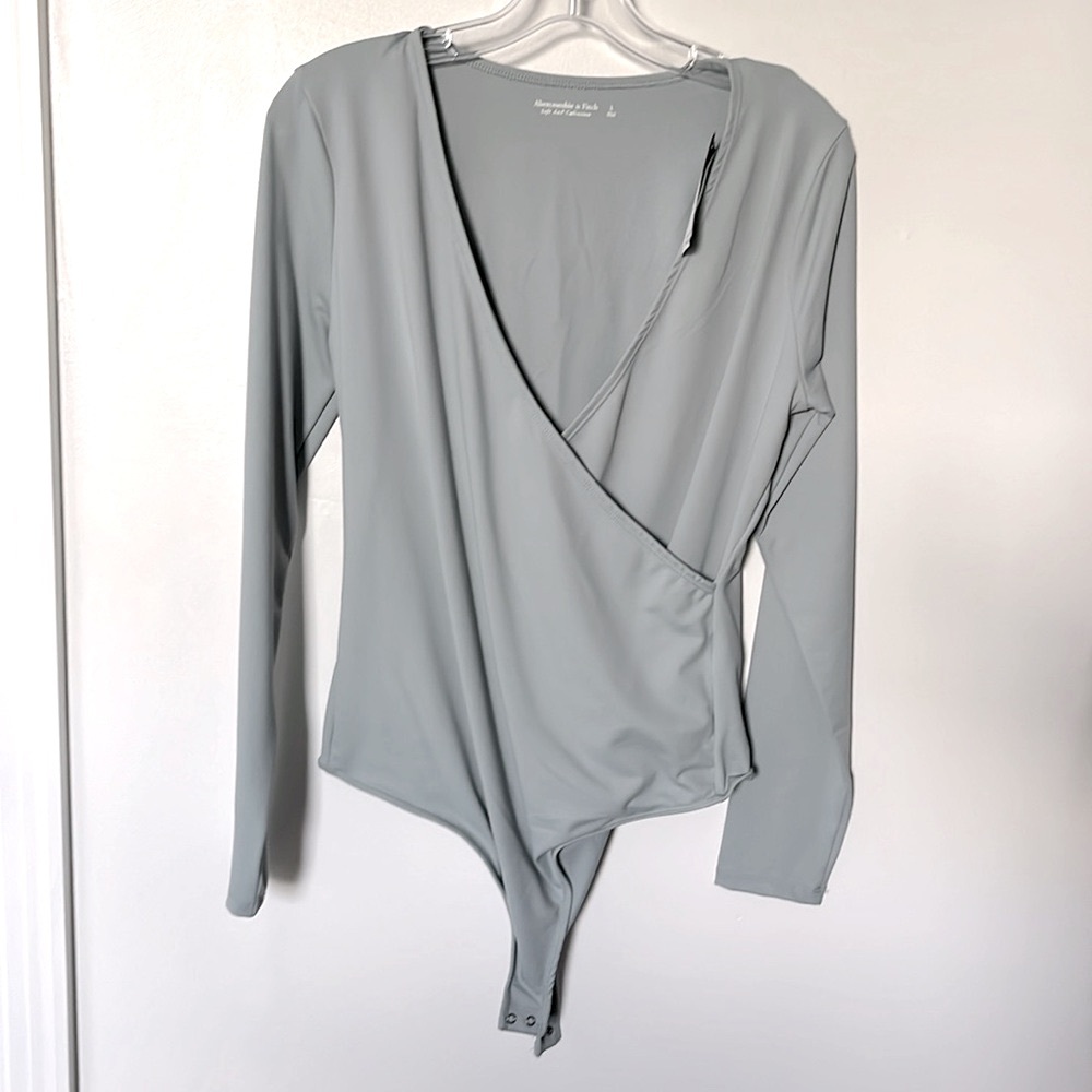 Abercrombie and‎ Fitch, long sleeve, wrap, body suit.